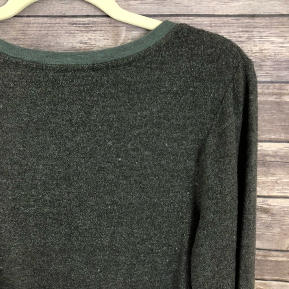 Wildfox Sorry I Can’t Sports gray green sweater - Picture 7 of 8